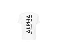 ALPHA INDUSTRIES Backprint T Camiseta, Blanco (White-09), XL para Hombre