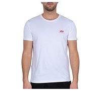 ALPHA INDUSTRIES Backprint T Camiseta, Blanco (White/Red-178), L para Hombre