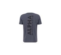 ALPHA INDUSTRIES Backprint T Camiseta, Gris (Greyblack/Black-412), XL para Hombre