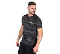 ALPHA INDUSTRIES Backprint T Camo Camiseta, Multicolor (Black Camo-125), S para Hombre