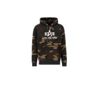 Alpha Industries Basic Big Logo Camo Hoodie Sudaderas con capucha Talla M - Camuflaje de bosque