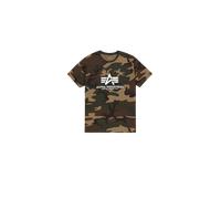 Alpha Industries Basic Big Logo Camo T-Shirt Camisetas Talla 3XL - Camuflaje de bosque