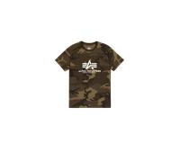 Alpha Industries Basic Big Logo Camo T-Shirt Camisetas Talla M - Camuflaje Verde oliva