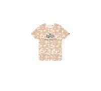 Alpha Industries Basic Big Logo Camo T-Shirt Camisetas Talla S - Camuflaje Beige
