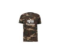 Alpha Industries Basic Big Logo Camo T-Shirt Camisetas Talla XS - Camuflaje de bosque