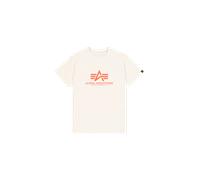 Alpha Industries Basic Big Logo Carbon T-Shirt Camisetas Talla 2XL - Blanco