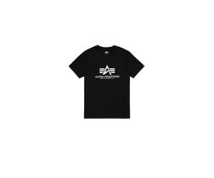 Alpha Industries Basic Big Logo Carbon T-Shirt Camisetas Talla L - negro plata