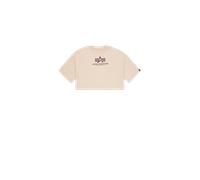 Alpha Industries Basic Big Logo Cropped PP T-Shirt Camisetas Talla L - Beige