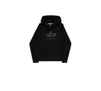 Alpha Industries Basic Big Logo Effect Print Hoodie Sudaderas con capucha Talla L - Negro