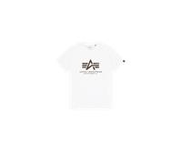Alpha Industries Basic Big Logo Effect Print T-Shirt Camisetas Talla L - Blanco