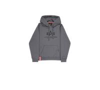 Alpha Industries Basic Big Logo Hoodie Sudaderas con capucha Talla L - Gris oscuro/Negro