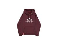 Alpha Industries Basic Big Logo Hoodie Sudaderas con capucha Talla XL - Rojo oscuro