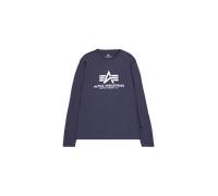 Alpha Industries Basic Big Logo Longsleeve Mangas largas Talla 3XL - Azul marino