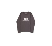 Alpha Industries Basic Big Logo Longsleeve Mangas largas Talla XL - Gris