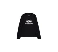 Alpha Industries Basic Big Logo Longsleeve Mangas largas Talla XS - Negro