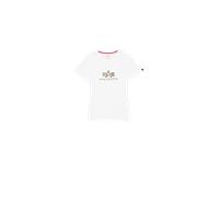 Alpha Industries Basic Big Logo Mirror Leo T-Shirt Camisetas Talla M - Blanco