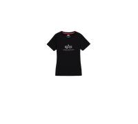 Alpha Industries Basic Big Logo Mirror Leo T-Shirt Camisetas Talla S - Negro