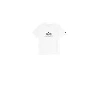 Alpha Industries Basic Big Logo Puff Print T-Shirt Camisetas Talla L - Blanco