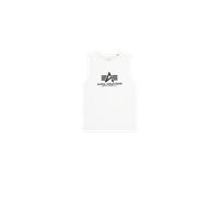 Alpha Industries Basic Big Logo Puff Print Tank Camisetas de tirantes Talla M - Blanco