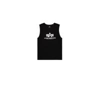 Alpha Industries Basic Big Logo Puff Print Tank Camisetas de tirantes Talla S - Negro