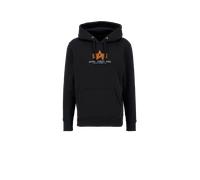 Alpha Industries Basic Big Logo Rubber Hoodie Sudaderas con capucha Talla M - Negro