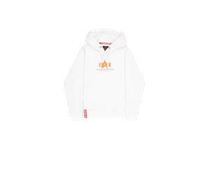 Alpha Industries Basic Big Logo Rubber Hoodie Sudaderas con capucha Talla XS - Blanco