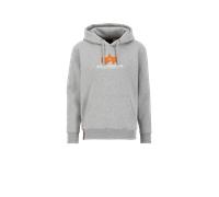Alpha Industries Basic Big Logo Rubber Hoodie Sudaderas con capucha Talla XS - Gris