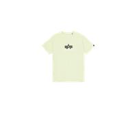 Alpha Industries Basic Big Logo Rubber T-Shirt Camisetas Talla L - Verde menta