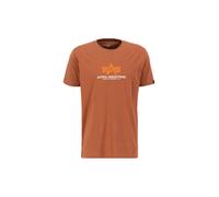 Alpha Industries Basic Big Logo Rubber T-Shirt Camisetas Talla XS - Marrón