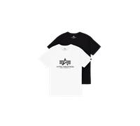 ALPHA INDUSTRIES Camiseta gris oscuro / negro / blanco L gris oscuro / negro / blanco