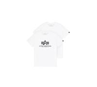 Alpha Industries Basic Big Logo T-Shirt 2 Pack Camisetas Talla S - Blanco