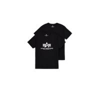Alpha Industries Basic Big Logo T-Shirt 2 Pack Camisetas Talla S - Negro