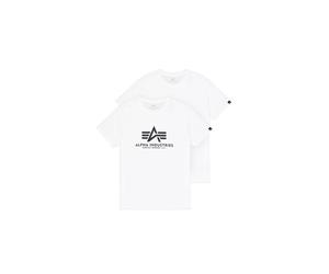 Alpha Industries Basic Big Logo T-Shirt 2 Pack Camisetas Talla XS - Blanco