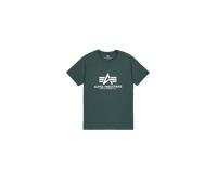 ALPHA INDUSTRIES Basic Camiseta, Verde (Navy Green-610), L para Hombre