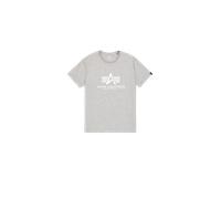 Alpha Industries Basic Big Logo T-Shirt Camisetas Talla S - Gris/Blanco