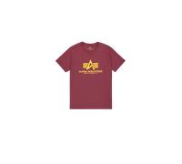 Alpha Industries Basic Big Logo T-Shirt Camisetas Talla S - Rojo Borgoña