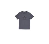Alpha Industries Basic Big Logo T-Shirt Camisetas Talla XS - Gris oscuro/Negro
