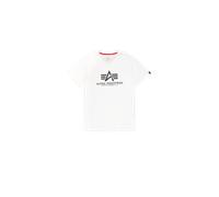 Alpha Industries Basic Big Logo V-Neck T-Shirt Camisetas Talla 2XL - Blanco