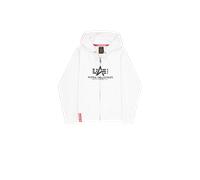 Alpha Industries Basic Big Logo Zip Hoodie Sudaderas con capucha Talla L - Blanco