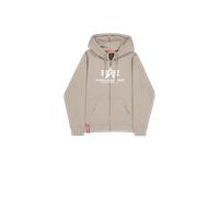 Alpha Industries Basic Big Logo Zip Hoodie Sudaderas con capucha Talla XL - Beige