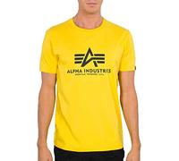 ALPHA INDUSTRIES Basic Camiseta, Amarillo (Empire Yellow-465), L para Hombre
