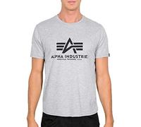 ALPHA INDUSTRIES Basic Camiseta, Hombre, Gris (Grey Heather), 3XL