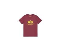Alpha Industries Basic Camiseta, Hombre, Rojo (Burgundy 184), XL