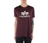 ALPHA INDUSTRIES Basic Camiseta, Rojo (Deep Maroon-21), XL para Hombre