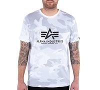 Alpha Industries Basic Big Logo Camo T-Shirt Camisetas Camuflaje Blanco