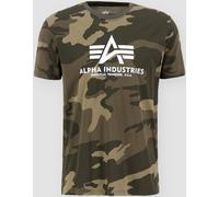 Alpha Industries Basic Camo Camiseta, verde, tamaño XS para Hombres