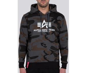Alpha Industries Basic Camo sudadera con capucha, negro-multicolor, tamaño S para Hombres