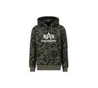ALPHA INDUSTRIES Basic Camo Sudadera, Verde (Brushstroke Green-634), S para Hombre