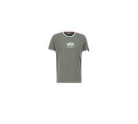 Alpha Industries Basic Contrast Mid Logo T-Shirt Camisetas Talla 2XL - Verde