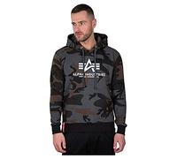 Alpha Industries Basic Camo sudadera con capucha, negro-multicolor, tamaño S para Hombres